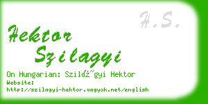 hektor szilagyi business card